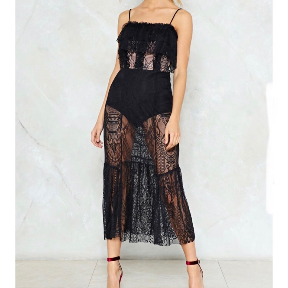 Rare Nasty Gal Love Is in the Air Lace Dress